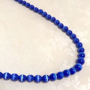 Elegant Blue Beaded Necklace